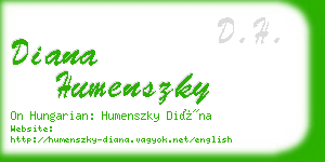 diana humenszky business card